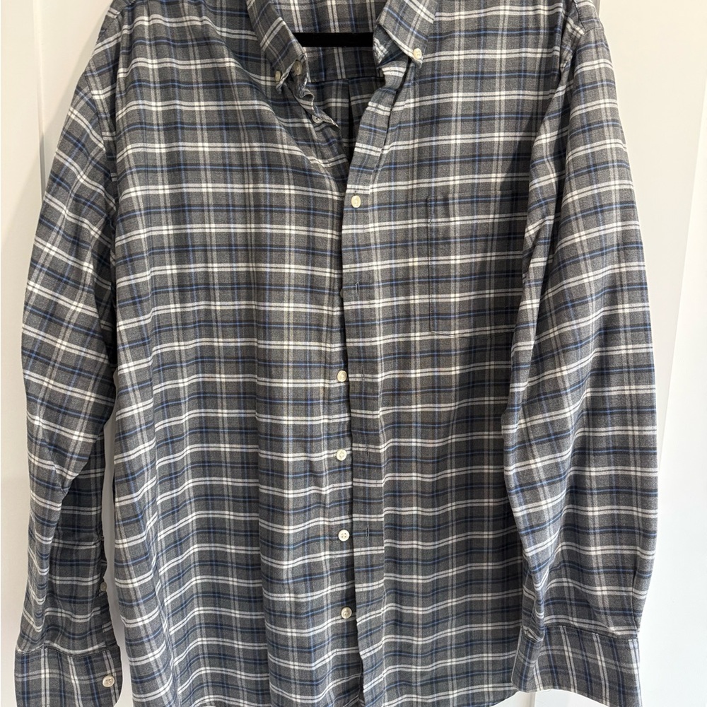 The Foundry Supply Co. Gray Plaid Button Down Shirt